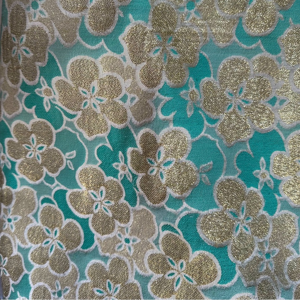 Banana Republic Gold and Teal Pencil Skirt